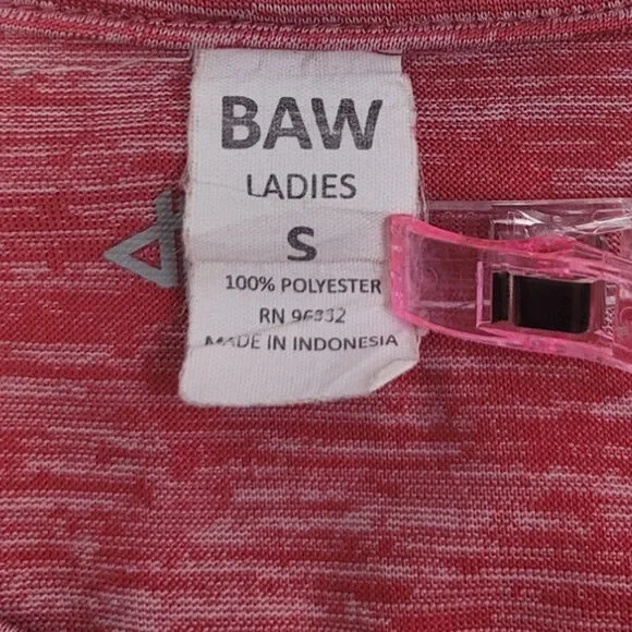 BAW Womens Small H Wrestling Dry Tek Long Sleeve Heathered Athletic Shirt - Picture 5 of 5